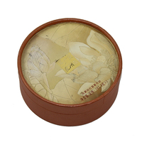 Boîte d'emballage cylindrique en carton rigide biodégradable de haute qualité, logo personnalisé en relief, délicate, pour aliments, boîte en deux parties