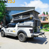 Remorque de voyage pliable tout-terrain multifonctionnelle en aluminium Huntoo 4x4, légère, imperméable, pour le camping en plein air, pour pick-up