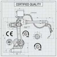 Robot de soudage MIG à 6 axes de haute précision ±0,05 mm, cobot de soudage de tuyaux BORUNTE 2110A, automatisation de soudage industrielle pour usine