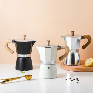 Cafetera <span class=keywords><strong>Moka</strong></span> de Aleación de Aluminio ESTICK, Lavada a Mano, con Aislamiento Térmico, <span class=keywords><strong>3</strong></span>/6 Tazas, Duradera, en Stock - Product Image 1