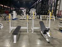 Banc plat multifonctionnel commercial pour musculation et entraînement musculaire
