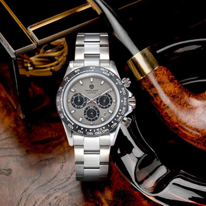 Đồng hồ nam cơ tự động, logo tùy chỉnh, đa chức năng, dạ quang, chống nước, dây thép cao cấp - Product Image 2