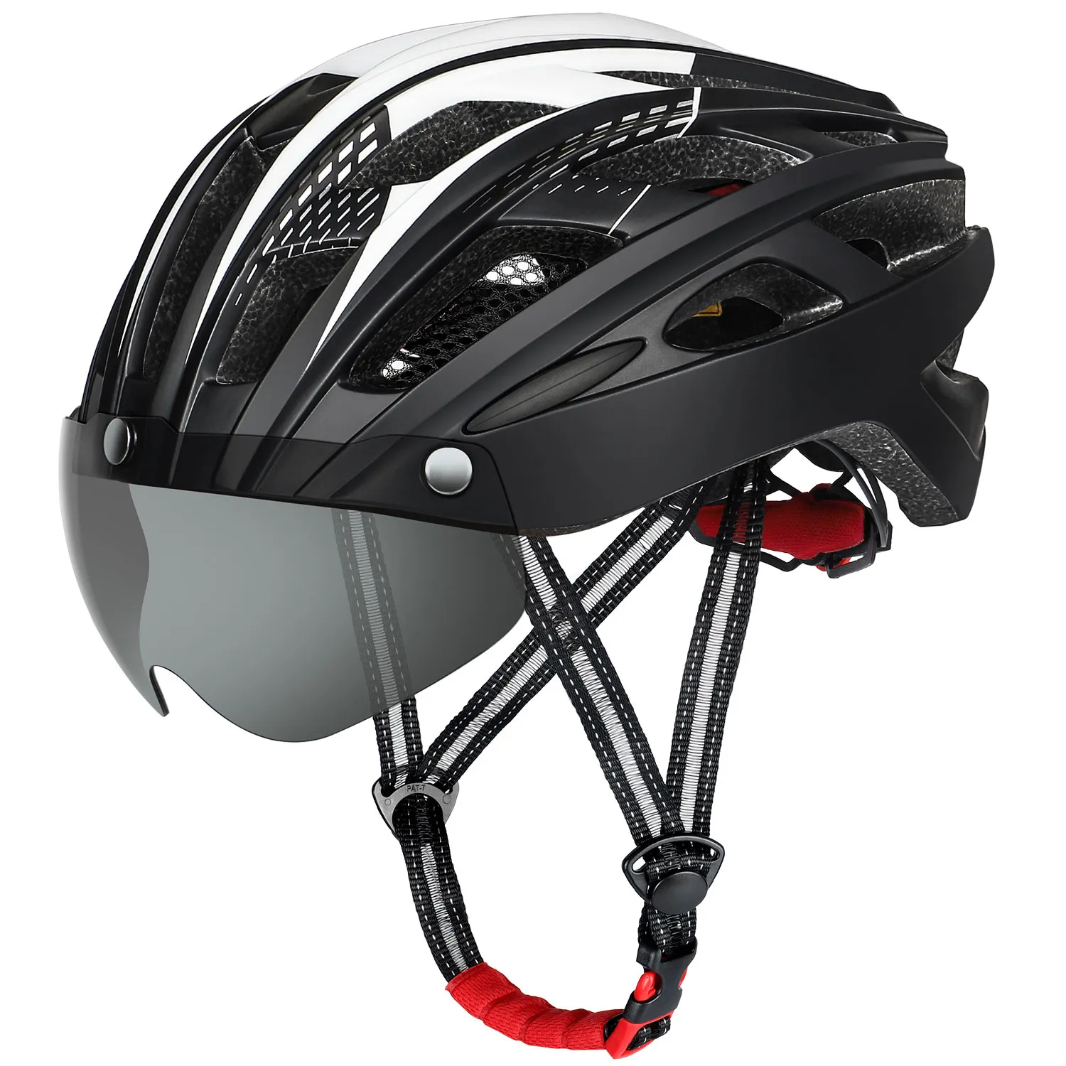 Casque De vélo ultraléger CE CPSC avec lunettes magnétiques casque De cyclisme à lumière LED arrière respirant casque De sécurité pour vélo