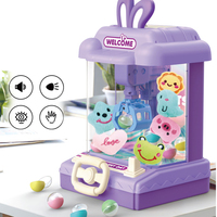 Mini grue à griffes personnalisée jeu d'arcade domestique avec mini animaux en peluche DIY Kawaii Pink Candy Grabber Catcher Toy