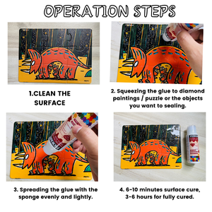 2 في صمغ لاصق طلاء ماسي سدادة 1 لغز تشطيب لامع عقد دائم سريع الجفاف غير صفراء لاصق حرفي - Product Image 4