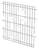 Panneaux de clôture de jardin en treillis métallique en gros, faciles à assembler, avec piquets de fixation au sol pour cour, patio et pelouse