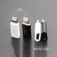 Adaptateur Mini OTG Micro USB vers Lightning pour iPhone 12 11 Pro XS Max XR X 10 8 7 Plus, connecteur Micro USB mâle vers iOS 8 broches femelle