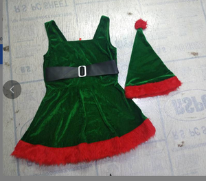 Vestido de árbol de Navidad <span class=keywords><strong>sexy</strong></span> Disfraz de Navidad de mujer para adultos Disfraz de Papá <span class=keywords><strong>Noel</strong></span> de terciopelo verde y rojo con cinturón - Product Image 5
