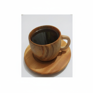 Posavasos de madera uso taza de té y cafetera posavasos de 6 tazas con cuchara posavasos para con venta - Product Image 1