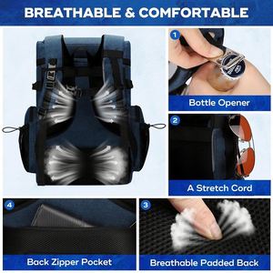 Sac à dos isotherme souple pour pique-nique, glacière à bière, sac à déjeuner thermique étanche pour le voyage et les activités de plein air, directement de l'usine - Product Image 6