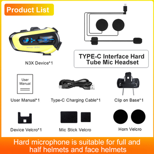 Accessori moto N3X <span class=keywords><strong>universal</strong></span> <span class=keywords><strong>2</strong></span> rider audio mixer moto blue dente citofono cuffie citofoni - Product Image 3