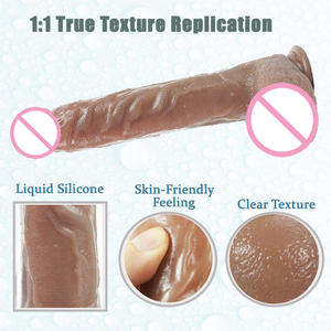 Vente en gros Gode en silicone avec sensation de toucher réel Pénis flexible pliable et duplication 1-1 pour amoureux et lesbiennes - Product Image 4