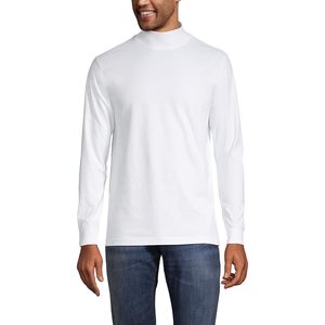Camisa de cuello alto simulado de mezcla de algodón Super T para hombre de FOXA, manga regular, grosor estándar - Product Image 1