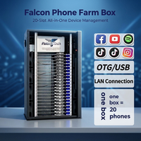 Boîtier de ferme de téléphonie mobile Android avec 20 cartes mères et hub USB OTG pour la création de robots de médias sociaux