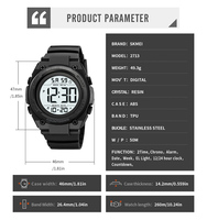 SKMEI 2713 Montre Homme Sportive Tendance Décontractée Extérieure Digitale Étanche 5ATM en Plastique Cadeau