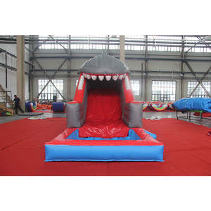 Tobogán inflable de tiburón personalizado comercial Tobogán de agua inflable de Pvc para niños con piscina para niños Precio de fábrica - Product Image 2