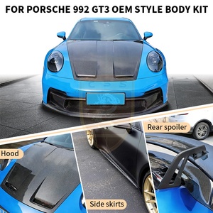 Kit carrosserie en fibre de carbone sèche style OEM pour <span class=keywords><strong>Porsche</strong></span> <span class=keywords><strong>911</strong></span> 992 <span class=keywords><strong>GT3</strong></span> : Lame avant, jupes latérales, diffuseur arrière, aileron arrière, kit extérieur - Product Image 4