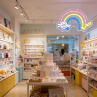 Enseigne néon arc-en-ciel pour chat Neonawall, lumière LED USB à intensité variable pour animalerie, café pour chats, boutique, vitrine, décoration murale
