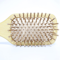 Brosse à cheveux en bambou pour hommes, cheveux courts, picots en bois naturel, antistatique, massage doux du cuir chevelu, peigne, outil de coiffage