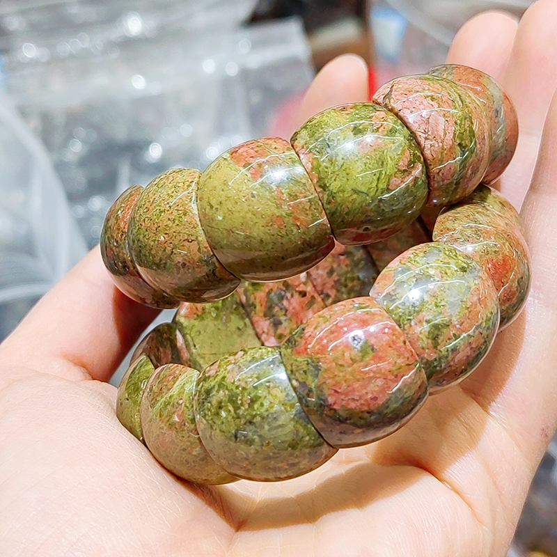Bracelet en unakite