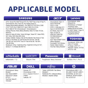 Lápiz EMR de Alta Precisión Rudian con 4096 Niveles de Sensibilidad a la Presión, Lápiz de Dibujo con Borrador para <span class=keywords><strong>Samsung</strong></span> y Lenovo <span class=keywords><strong>Tab</strong></span> S6/<span class=keywords><strong>S7</strong></span>/S8, Hecho de Plástico - Product Image 6