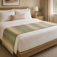Couvre-pied de lit tricoté sur mesure pour hôtel