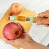 Removedor de Núcleos de Frutas Manual de Plástico PP, Descorazonador de Manzanas y Tomates Premium