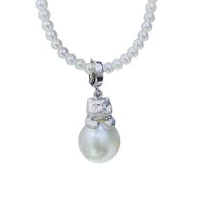 31347 Accesorios de Perlas DIY, Hebilla de Plata S925 para Colgante con Cuentas Redondas de 10-13 mm, Soporte Vacío para Colgante de Gatito - Product Image 5