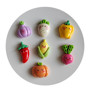 Mix Smile Vegetal Resina Encantos Kawaii <span class=keywords><strong>Pegatinas</strong></span> para Imán de Nevera Scrapbook Caja de Lápices Adornos - Product Image 2