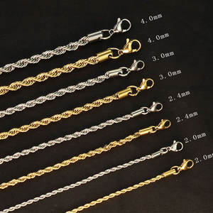 Dây chuyền mạ vàng <span class=keywords><strong>14k</strong></span> 18k chống nước, làm từ thép không gỉ 316l, thiết kế xoắn, tùy chỉnh, dành cho nữ - Product Image 5