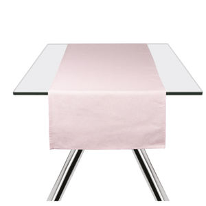 Chemin de table Excelsa Rose Pastel en coton 45x140 cm - Product Image 1