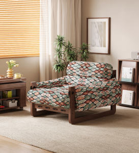 Fauteuil inclinable moderne en tissu vert avec pieds en bois, dossier solide, inclinaison manuelle, meubles de salon, style mid-century - Product Image 2