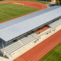 Structure en acier galvanisé durable pour toit de stade sportif, couverture de treillis spatial pour tribune de football extérieure