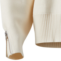 Pull-over en laine et coton tricoté épais de haute qualité pour femme, col rond, manches bouffantes, style décontracté, automne-hiver, fabrication OEM ODM