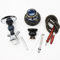 Chicha arabe en métal avec finition givrée, petite taille, pour bars et KTV, vente directe d'usine pour le commerce électronique transfrontalier SHISHA