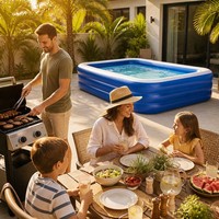 Piscine gonflable pliable légère pour enfants, idéale pour les jeux aquatiques en extérieur, dans le jardin ou lors de fêtes estivales
