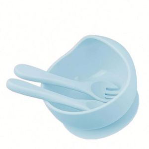 Juego de Tazón y Cuchara de Silicona Reutilizable para Niños, Tazones de Succión de Grado Alimenticio para Comidas Infantiles - Product Image 6
