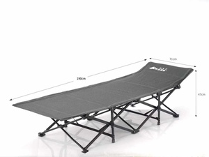 Lit <span class=keywords><strong>de</strong></span> camping gonflable au design moderne avec cadre en <span class=keywords><strong>fer</strong></span> et matelas en mousse Oxford pour la randonnée en plein air et les voyages à la plage - Hitree - Product Image 1