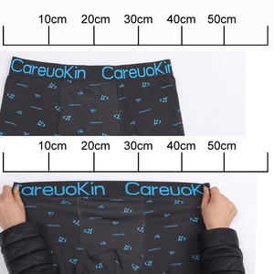 Calzoncillos bóxer suaves y geniales para hombre Careuokin, ropa interior estampada transpirable, cintura media almacenada a granel, venta al por mayor, Material de seda de leche - Product Image 5