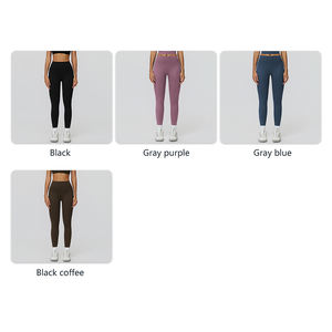 بنطال يوجا أوروبي وأطري بدون خياطة على شكل حرف V ضيق التخسيس للجري رياضات سريعة الجفاف - Product Image 3