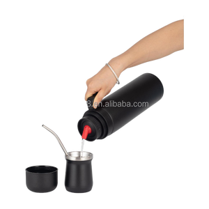 Logo personnalisé 900ml en <span class=keywords><strong>bois</strong></span> Yerba Mate bec isolé fiole à vide <span class=keywords><strong>thermos</strong></span> en acier inoxydable à double paroi 8oz Mate tasse ensemble de voyage - Product Image 4