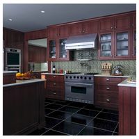 Îlot de cuisine modulaire de luxe gris mat avec portes shaker contemporaines en MDF et mélaminé pour rangement