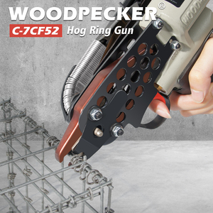 <span class=keywords><strong>Agrafeuse</strong></span> pneumatique industrielle WOODPECKER C-7CF52, pistolet à agrafes pour anneaux de fer, calibre 15, couronne de 3/4 pouce, diamètre de fermeture de 4,8-8 mm, corps en aluminium - Product Image 3