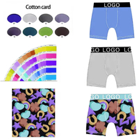 Caleçons boxers tricotés pour hommes, taille mi-haute, en coton extensible, avec logo personnalisé, élastique respirant motif nez d'éléphant, grandes tailles