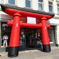 Arche gonflable Torii de 5 m avec éclairage LED, en tissu Oxford, logo personnalisé, pour promotion de festival/événement japonais/boutique