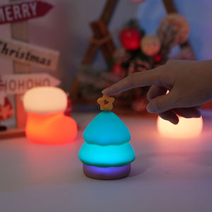 ไฟ LED สำหรับกลางคืนแบบควบคุมด้วยการสัมผัสขนาดเล็กไฟแขวนตกแต่งต้นคริสต์มาสซานตาคลอสถุงเท้าลุงเครื่องประดับซิลิโคนสำหรับบ้าน - Product Image 5