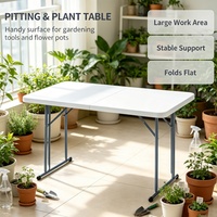 Ensemble table et chaises pliantes en tube d'acier léger HDPE durable, étanche, pour hôpital et repas en extérieur