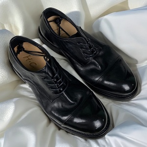 Chaussures habillées haut de gamme en cuir sur mesure pour hommes, faites à la main, style rétro Goodyear Welt, à lacets, rehaussantes - Product Image 3