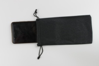 Pochette en microfibre personnalisée avec logo imprimé, cordon de serrage, pour le rangement des lunettes, pochette protectrice souple pour bijoux et petits accessoires