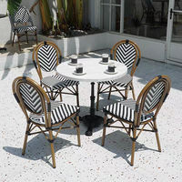 Meubles de jardin modernes pour bistrot, restaurant, café, table et chaises en rotin, ensemble de café pour café